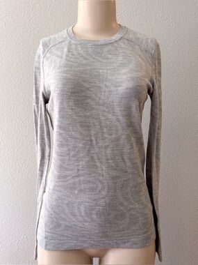 Smartwool Merino 250 Baselayer Crew Long Sleeve Pattern Snow Swirl Grey